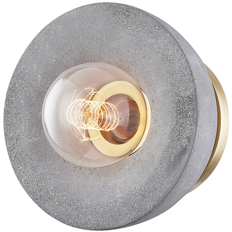 Mitzi 1 Light Flush Mount in Aged Brass H400501-AGB