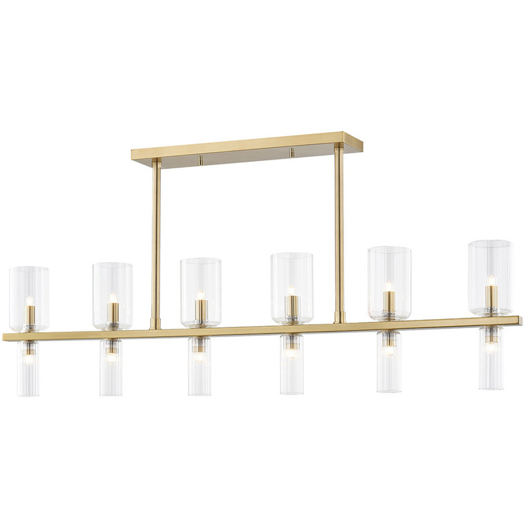 Mitzi 12 Light Linear in Aged Brass H384912-AGB