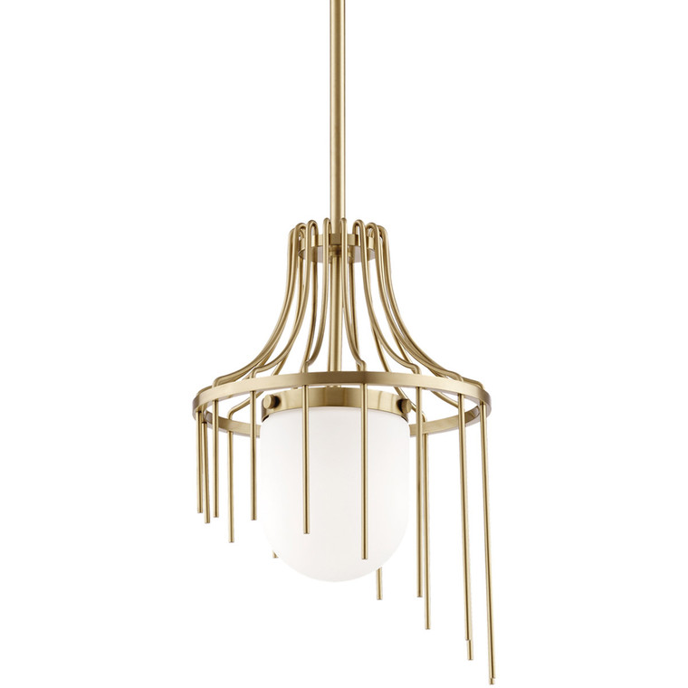 Mitzi 1 Light Pendant in Aged Brass H266701S-AGB