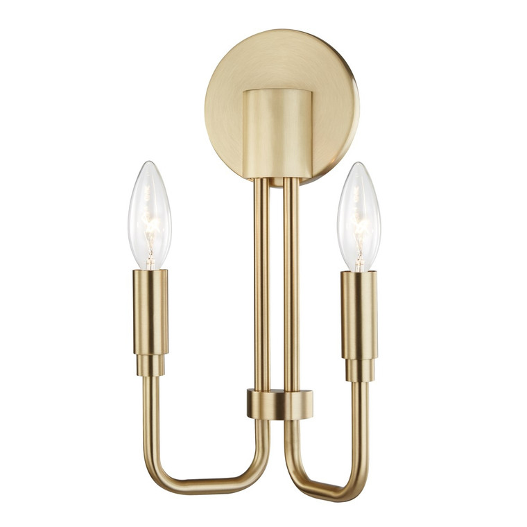 Mitzi 2 Light Wall Sconce in Aged Brass H261102-AGB
