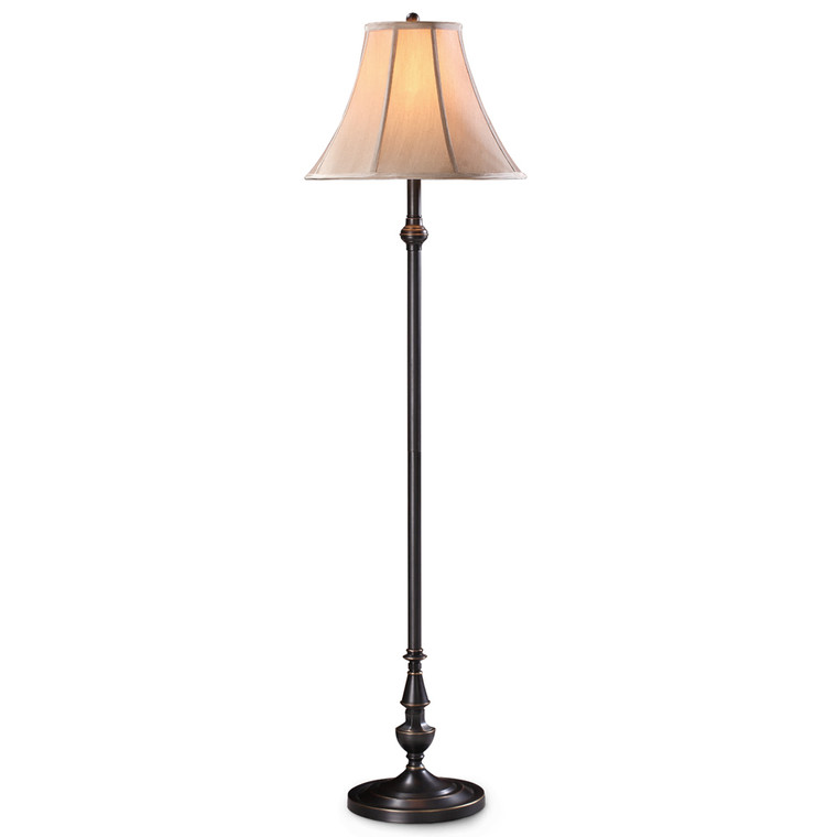 Lite Master Conway Floor Lamp in Oil Rubbed Bronze on Solid Brass F7351RZ-SL