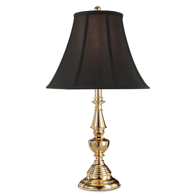 Lite Master Windsor Table Lamp in Polished Solid Brass T6478PB-BK