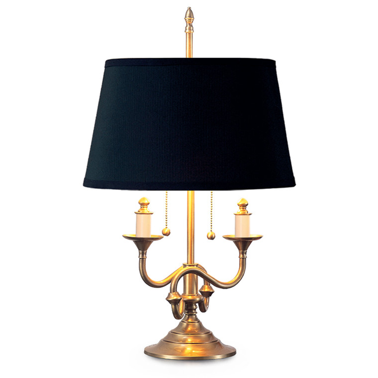 Lite Master Leighton Classic Twist Table Lamp in Antique Solid Brass Small T6602AB-BK
