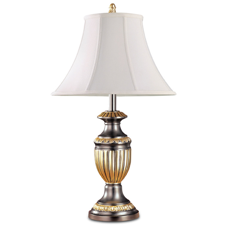 Lite Master Adrian Table Lamp in Charcoal Grey with Gold Accent Finish T7519CG-SL