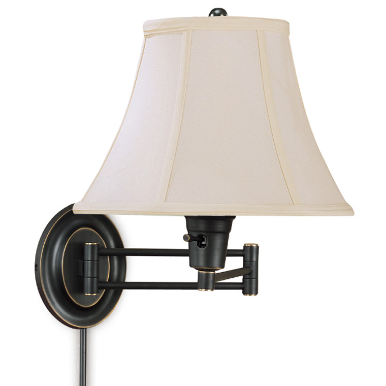 Lite Master Rhodes Swing Arm Wall Lamp in Oil Rubbed Bronze on Solid Brass W3501RZ-SL