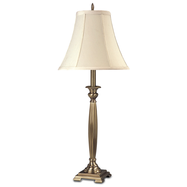 OPEN BOX NEW: Lite Master Manhattan Table Lamp in Antique Solid Brass T6066AB-SL