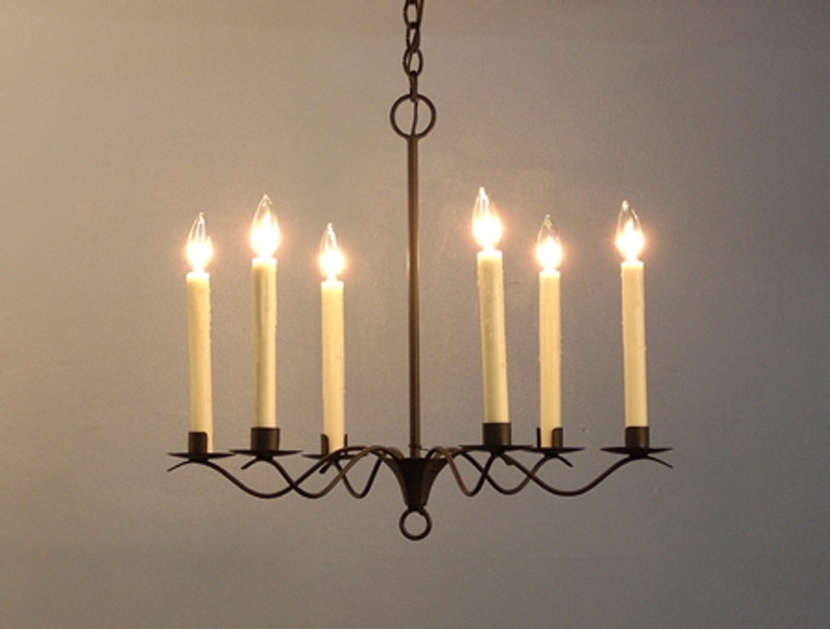 Colonial 6 Candle Chandelier by Studio Steel 2435