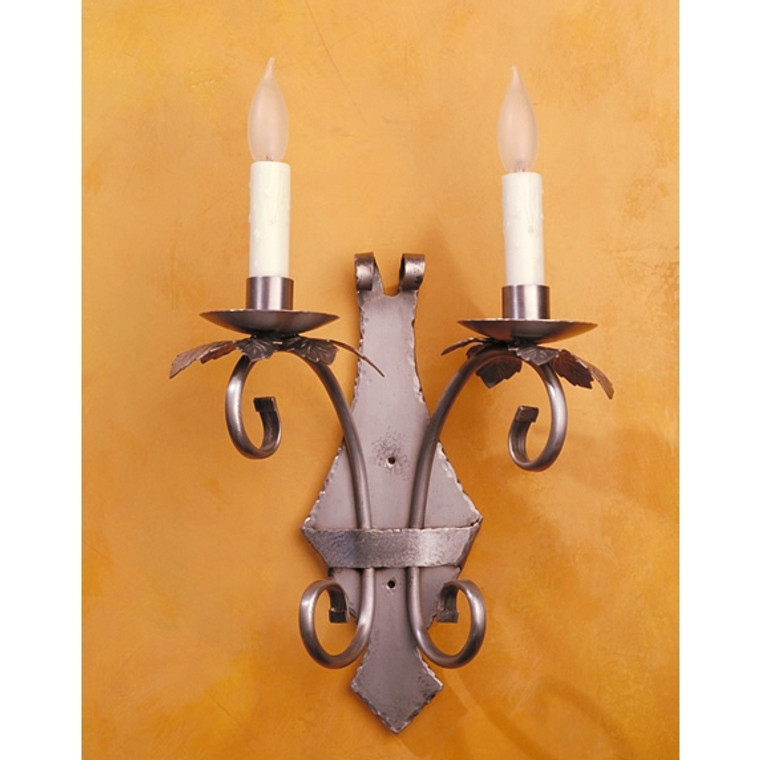 Fleur de Lys 2 Candle sconce Sconce by Studio Steel 505