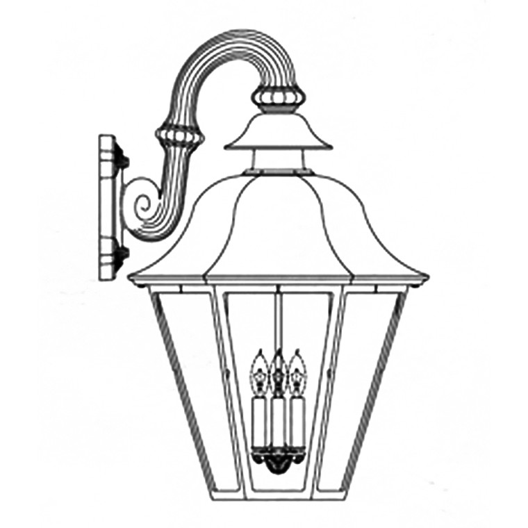 Hanover Lantern B61FRM Grande Manor Wall Mount