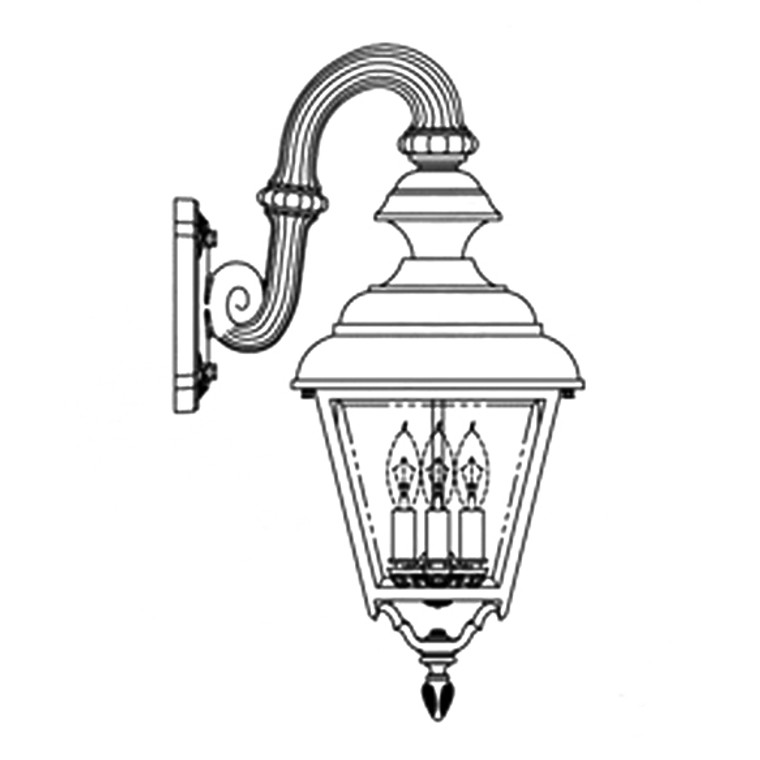 Hanover Lantern B96FRM Large Plymouth Wall Mount