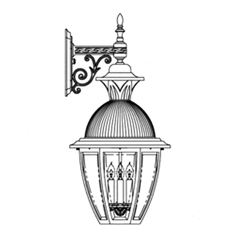 Hanover Lantern B15612 Large Merion Wall Mount