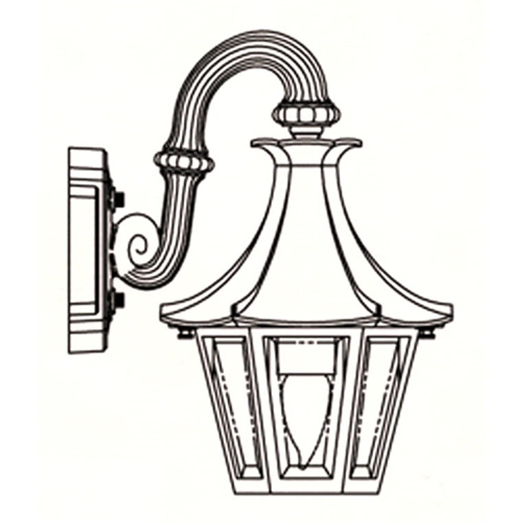 Hanover Lantern B192FRM Small Westminster LE Wall Mount