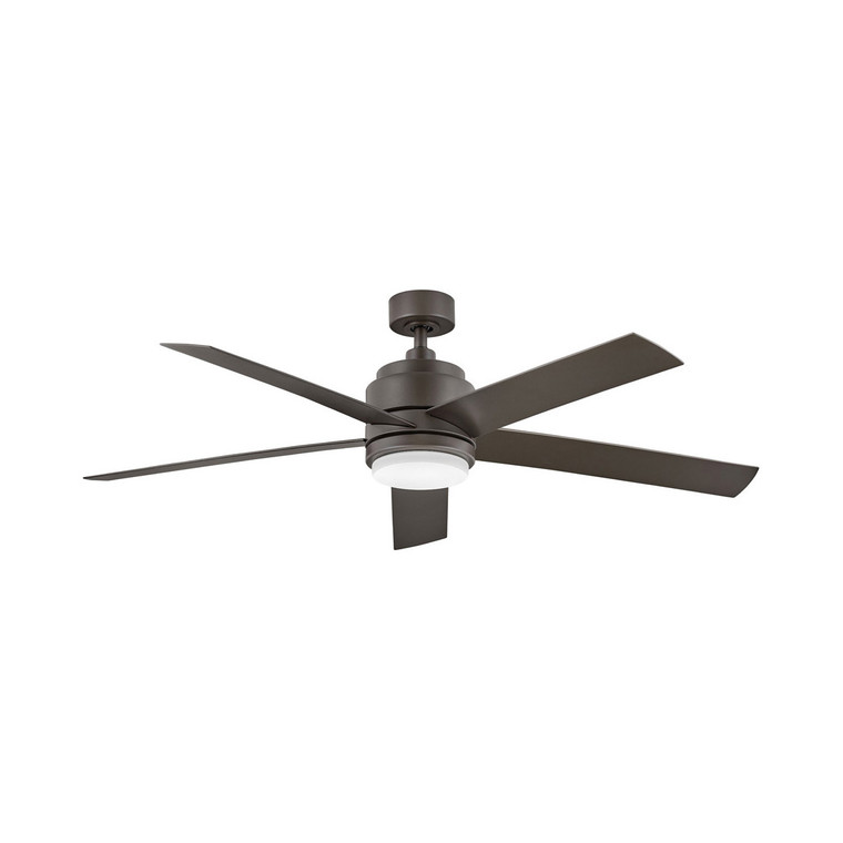 Hinkley Tier 54" LED Ceiling Fan Indoor/Outdoor Metallic Matte Bronze with Wall Control and Light Kit 902054FMM-LWA