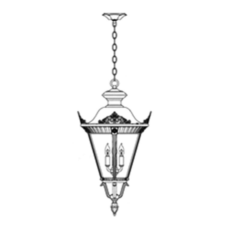 Hanover Lantern B53520 Medium Stockholm Ceiling Lantern (with Crown)