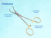Towel Clamp Backhaus Forceps Gold Plated 5" Medical Surgical Instrument ARTMAN