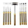 Chisels Set 9 pcs & Mallet for Bone Splitting Dental Implant placement orthopedic surgeons