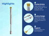 Rust Cleaning  Bur Cleaning Brush with Tough Copper Bristles &  Adjustable Length ARTMAN