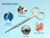 Scissors 5.5 inches Straight Gold Plated Handle with Tungsten Carbide Inserts Extra Sharp ARTMAN