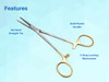 Artery Forceps 6" Straight Hemostat Mosquitoes Gold Plated Handle Set of 3 ARTMAN