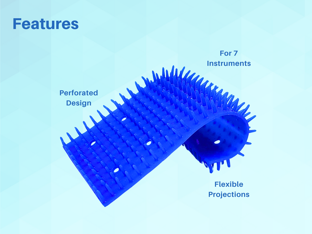 Silicone Mat Blue for 7 Instruments Autoclave Sterilization Cassette Tray by Artman Instruments