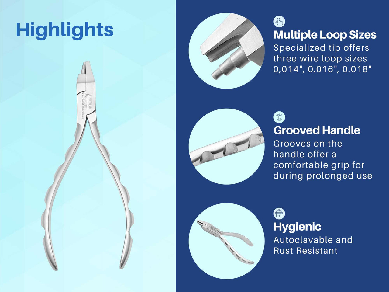 Tweed Omega Orthodontic Loop Forming Pliers ARTMAN