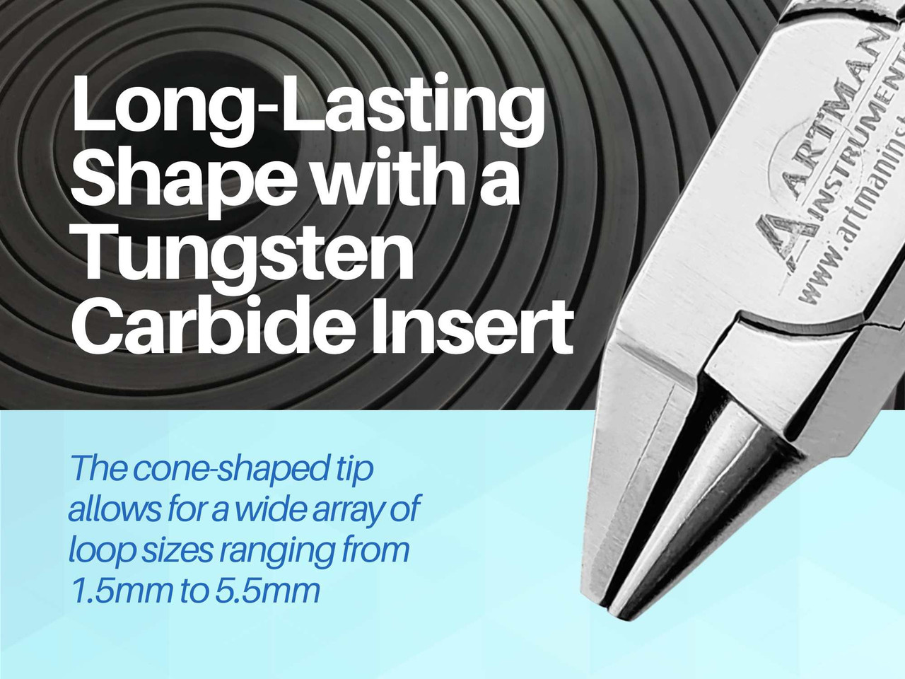 Tweed arch forming/wire bending pliers with wide tip - Artman