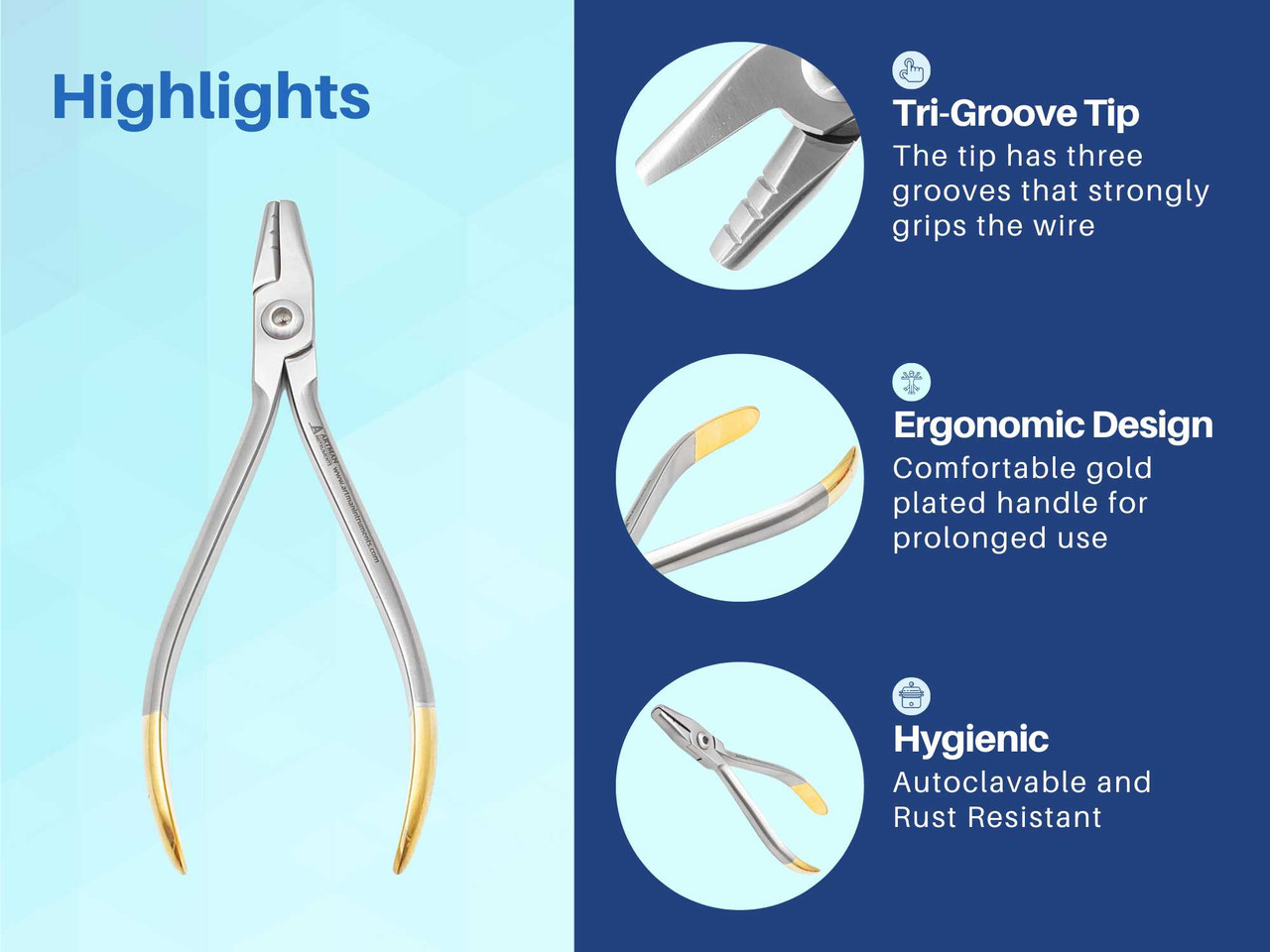 Dela rosa Arch forming pliers with grooves/Wire contouring pliers