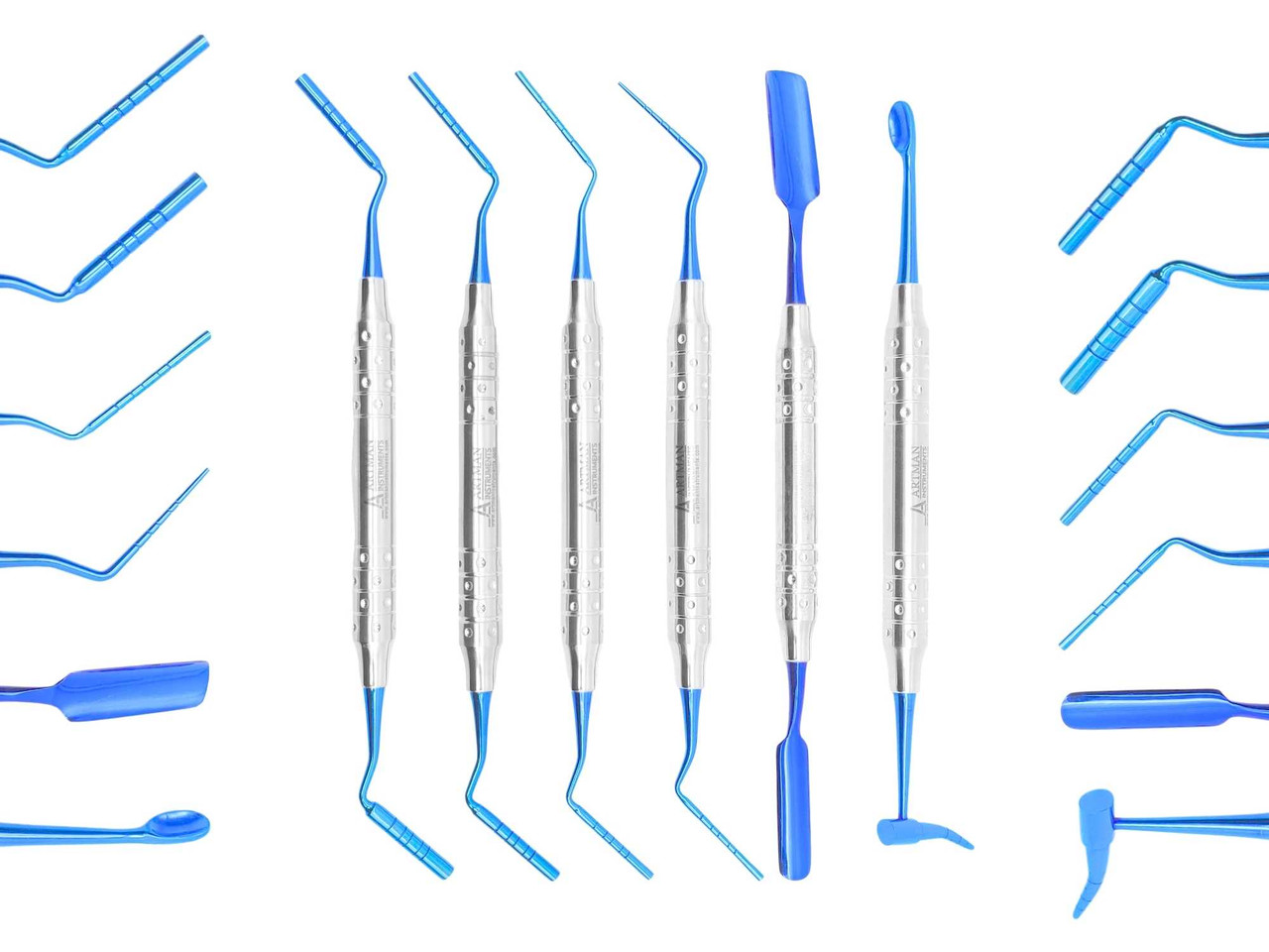 Implant Bone Graft-Carrier Plasma Coated Pluggers and Packer 6 pcs ARTMAN