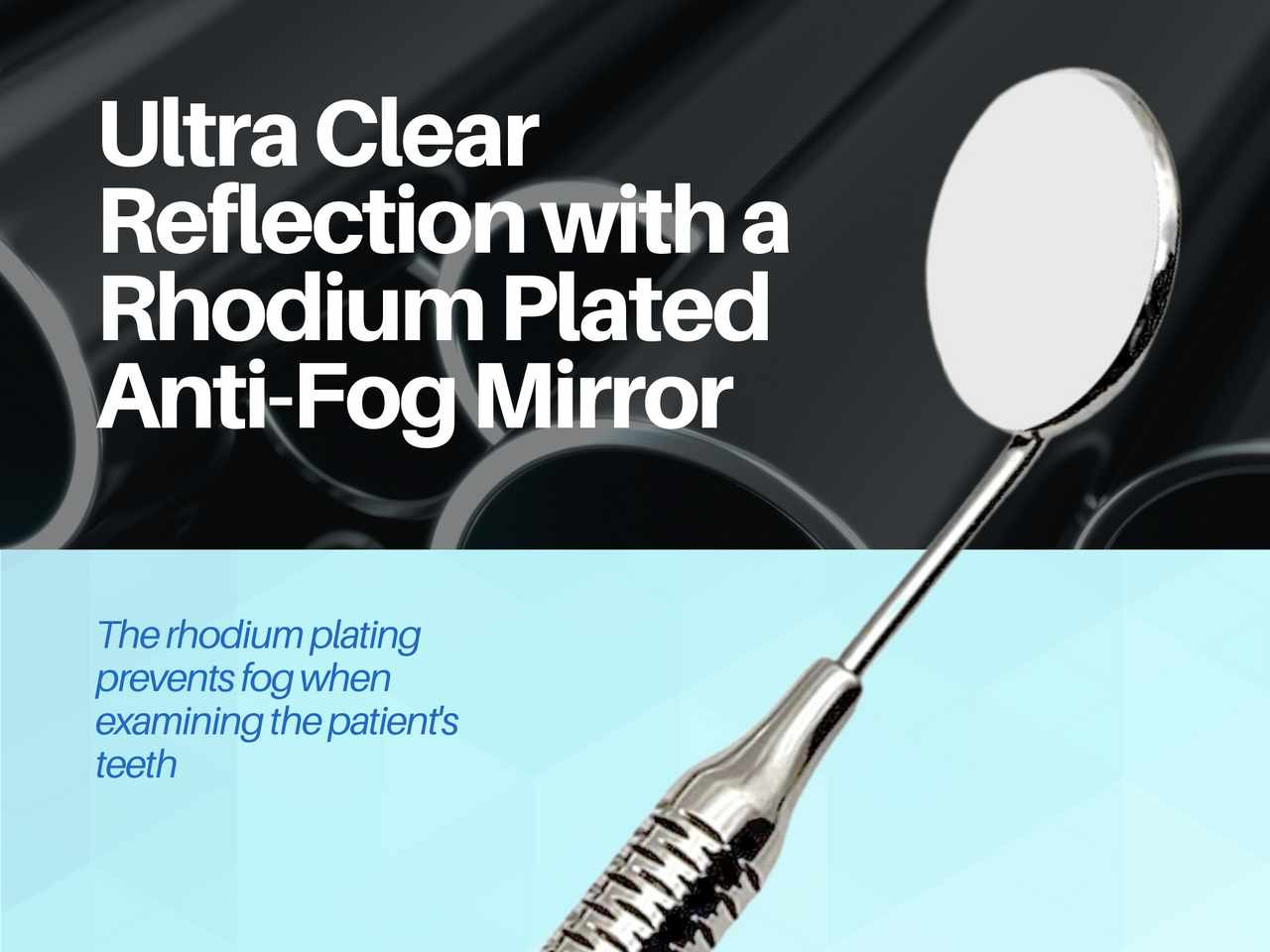 Dental Mirrors Set of 5 Silver Chrome ARTMAN Brand