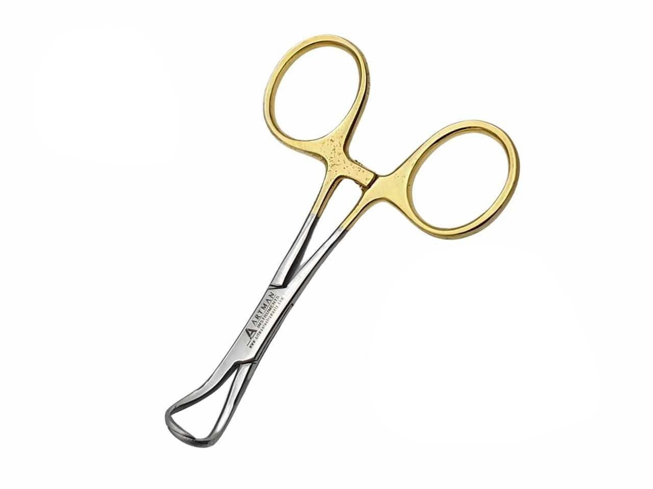 Towel Clamp Backhaus Forceps Gold Plated 3.5" Set of 3 ARTMAN