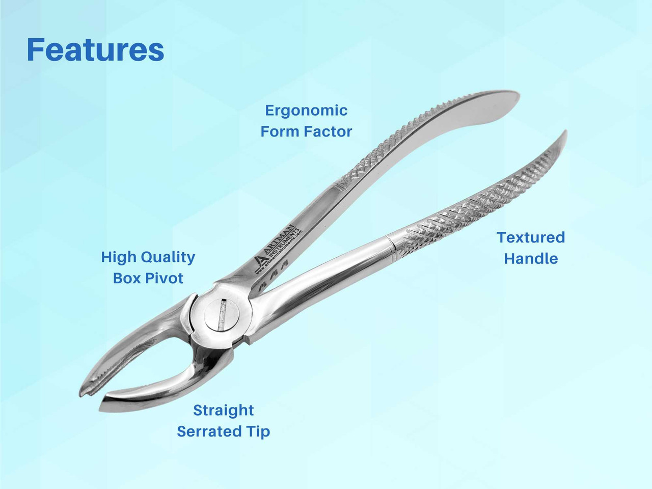 AA Pro: Tooth Extraction Forceps 39L Dental Instruments - AbuMaizar Dental  Roots Clinic