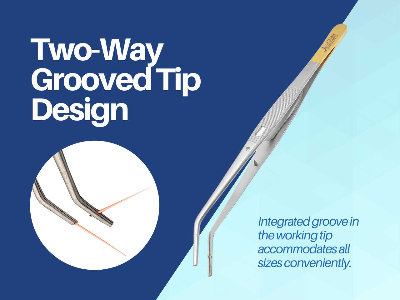 SPI Supplies Precision Molded PTFE Tweezers, Angled Style
