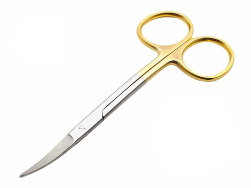 4.5 curved scissors with tungsten carbide inserts - Artman Instruments