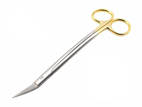 Dean Scissors 7" Double Curved Gold Plated with tungsten carbide inserts ARTMAN