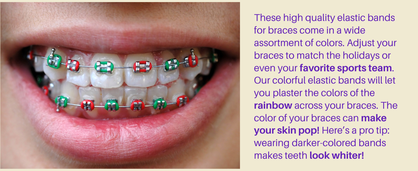 Orthodontic Elastics Ties Multicolor Ligature for Braces Multi Color