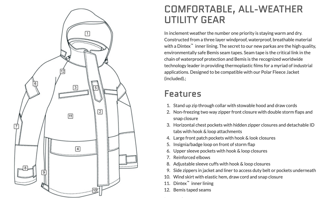 Tru-Spec H2O Proof Law Enforcement Parka