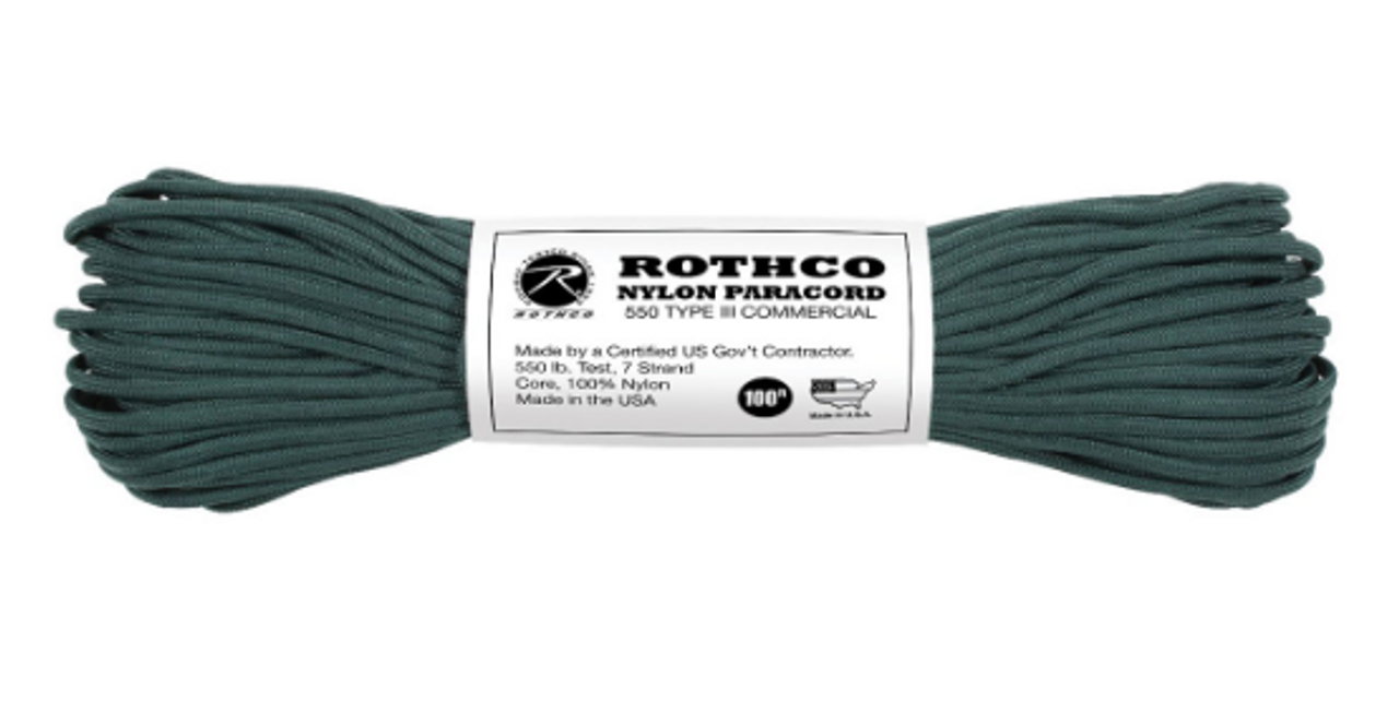 Nylon Type III 550LB Paracord 100FT - Military Depot