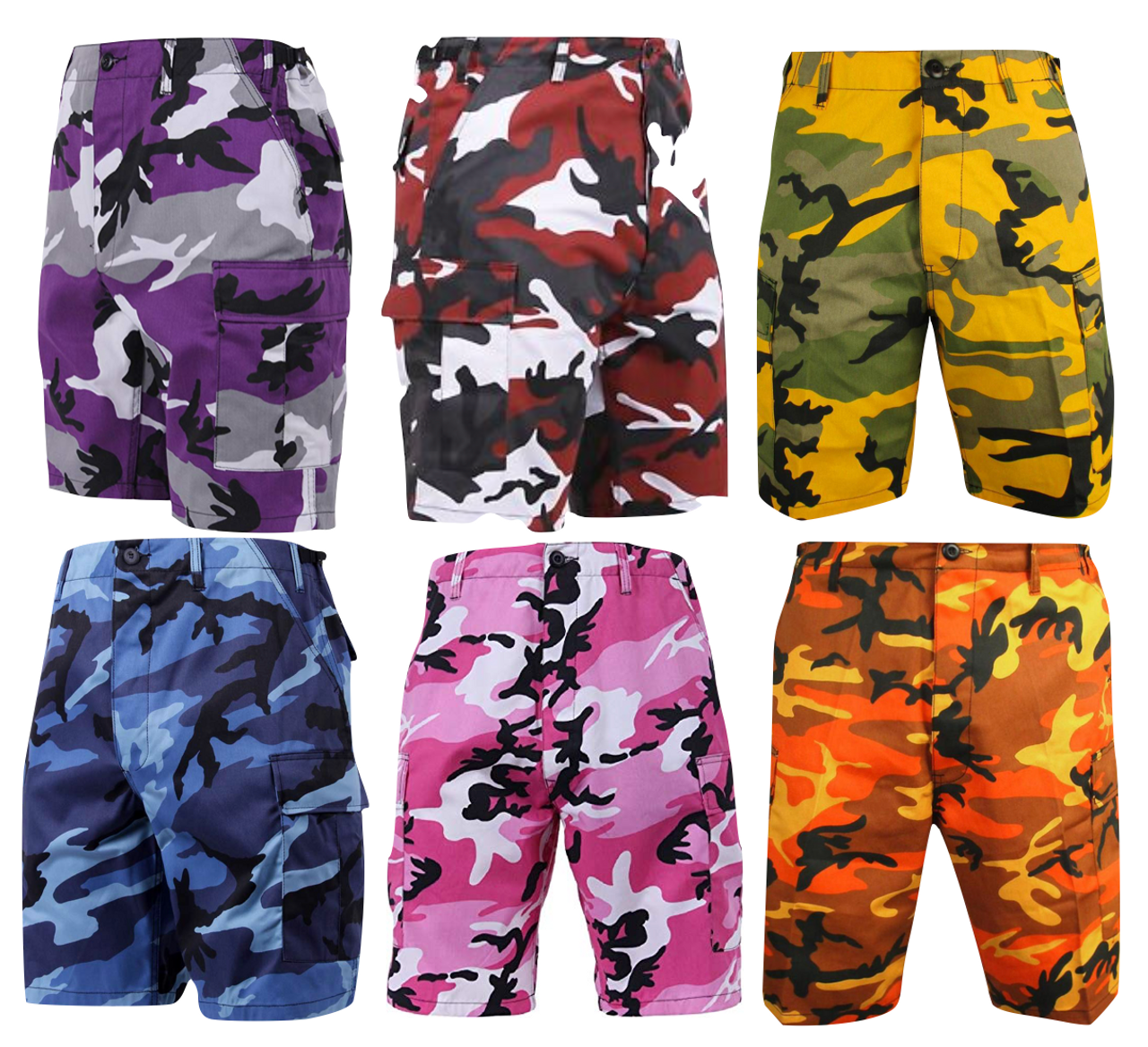 Colored Camo BDU Shorts - Military Depot