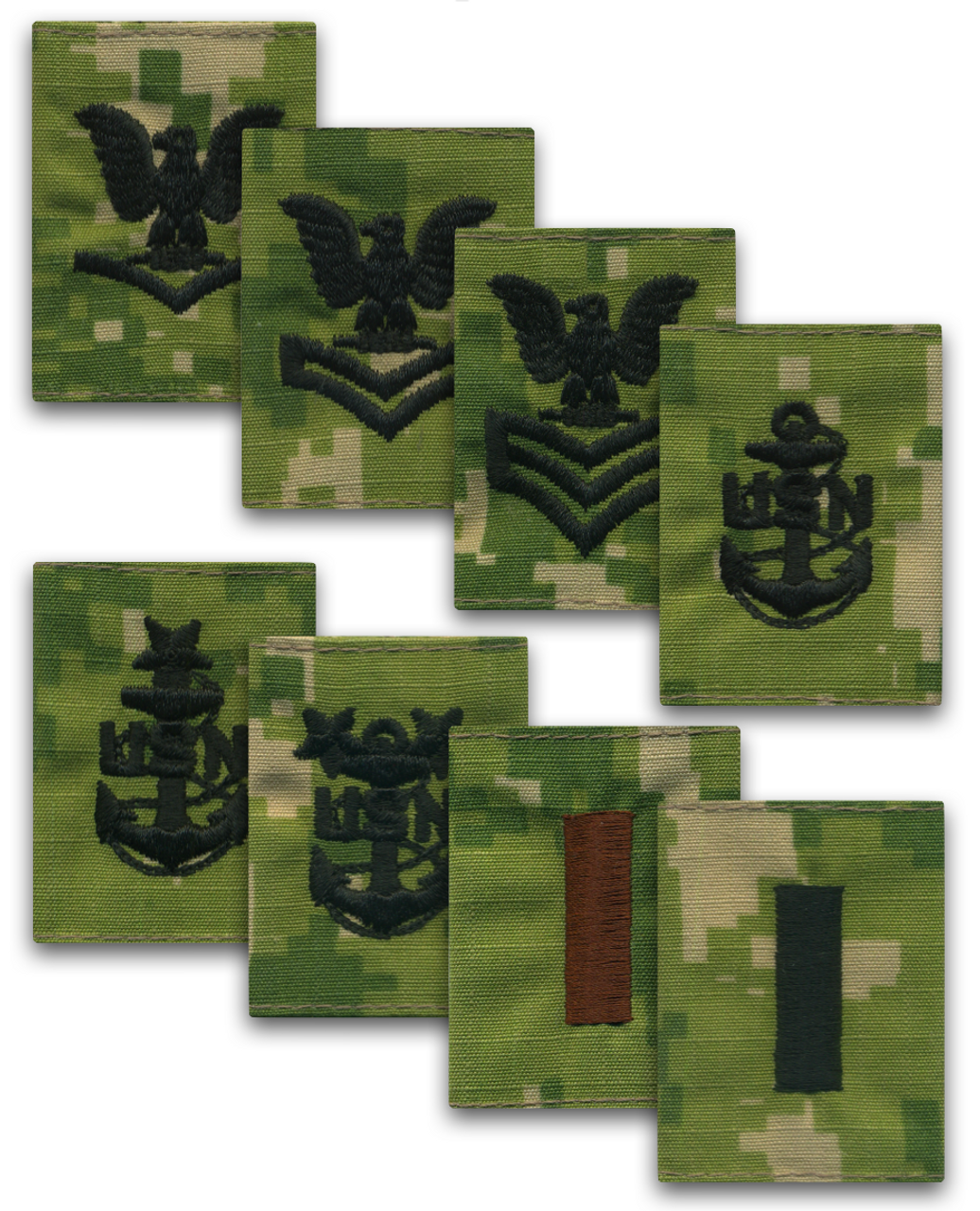 U.S. Army OCP Name Tape Rank Insignia - Package Deal, WO5 - Warrant Officer 5 - Black