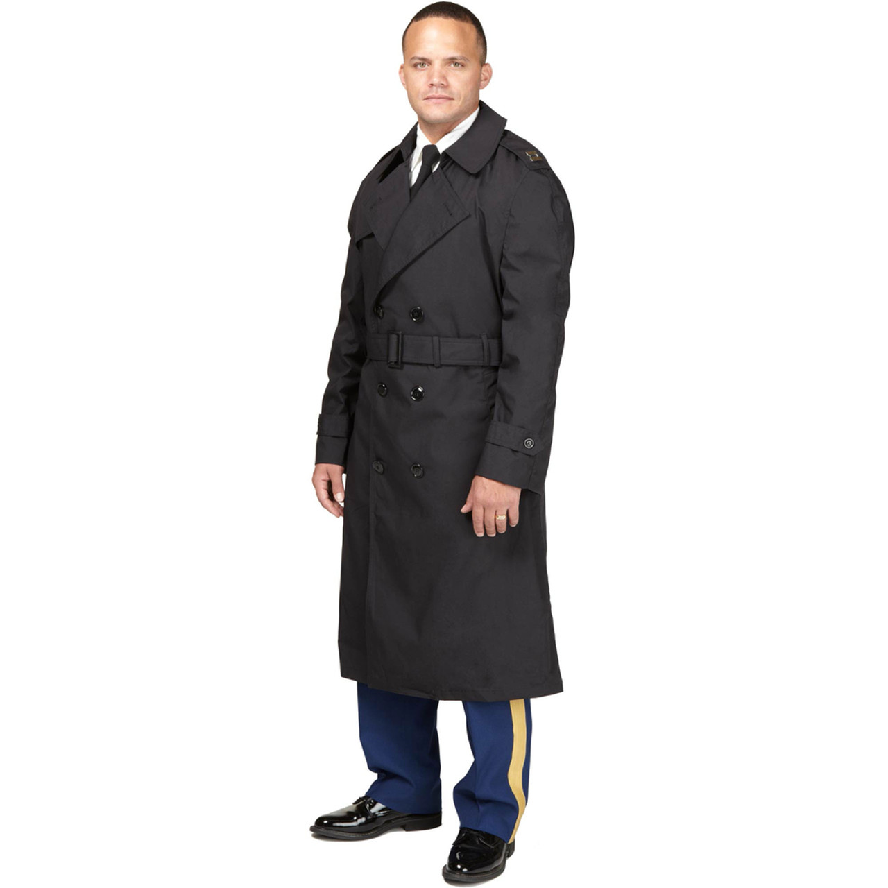 US Military Men's All Weather Black Trench Coat - Military Depot