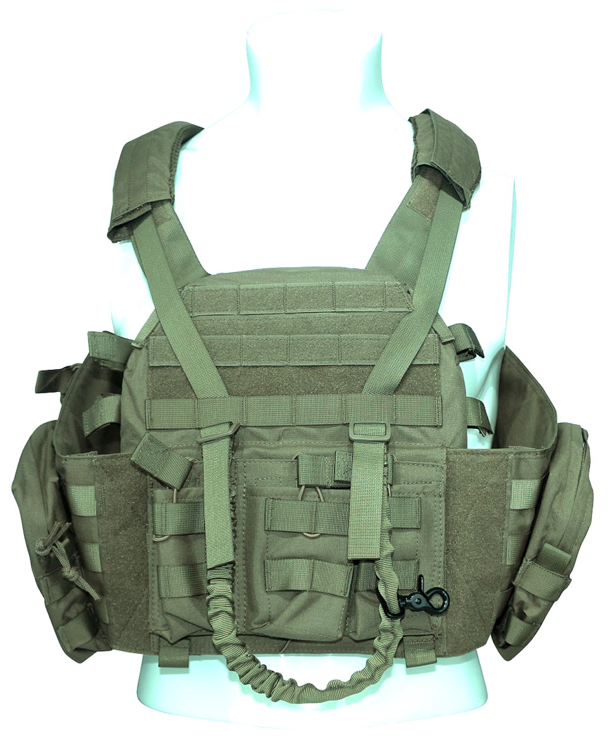 Deluxe MOLLE Plate Carrier Vest and Pouches With Level III+ Plates