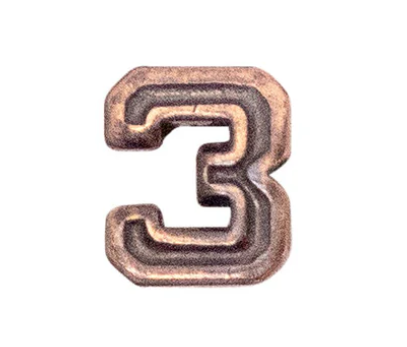 Bronze Numeral 3 Device - Military Depot