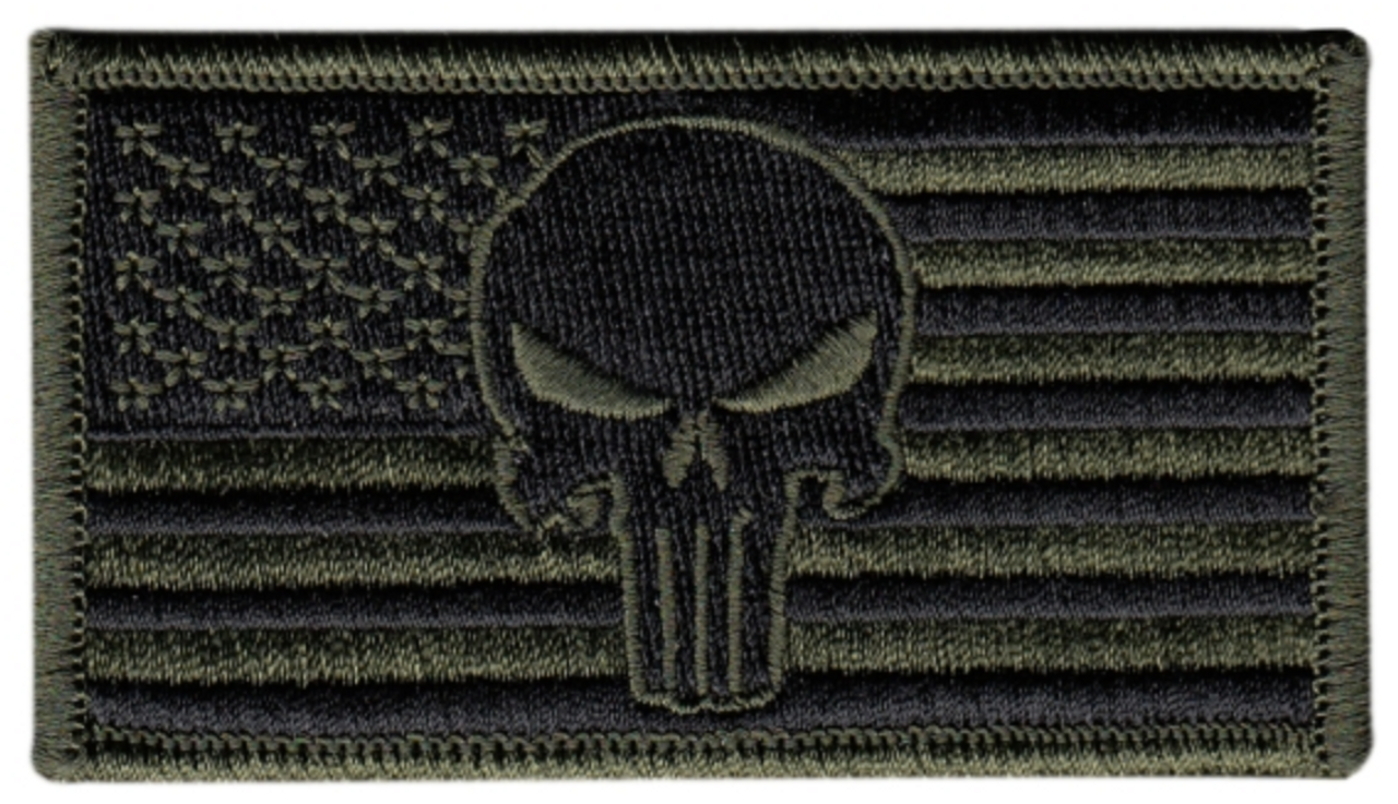 OCP Embroidered Punisher Skull Patch - Hook Fastener from Hessen