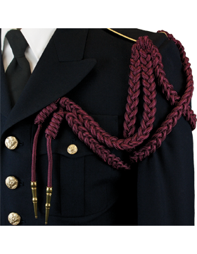 red cord army dress uniform AF Two Strands One Color Shoulder Cord - Nickel