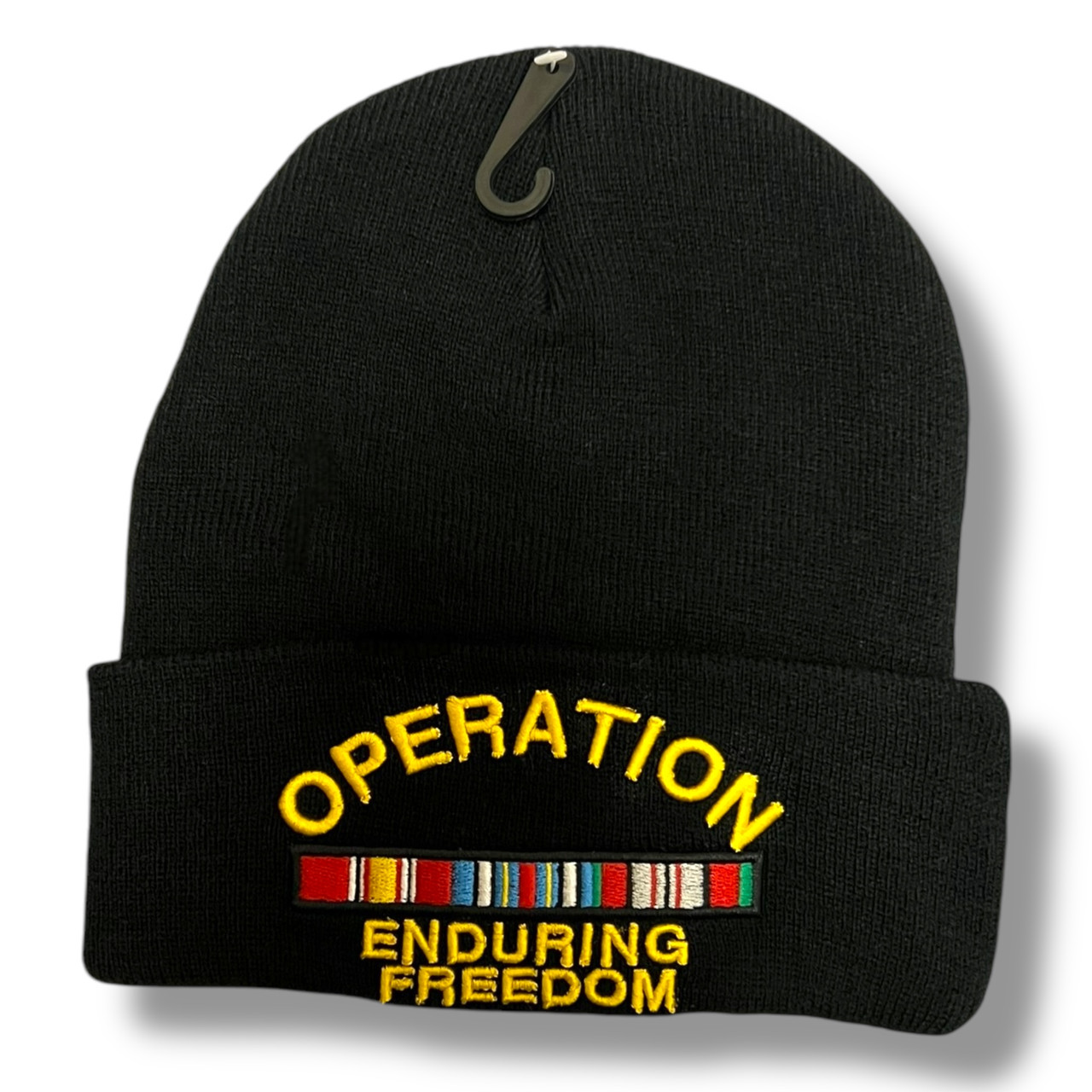 Operation Enduring Freedom Knit Cap – Black OEF Veteran Beanie with ...
