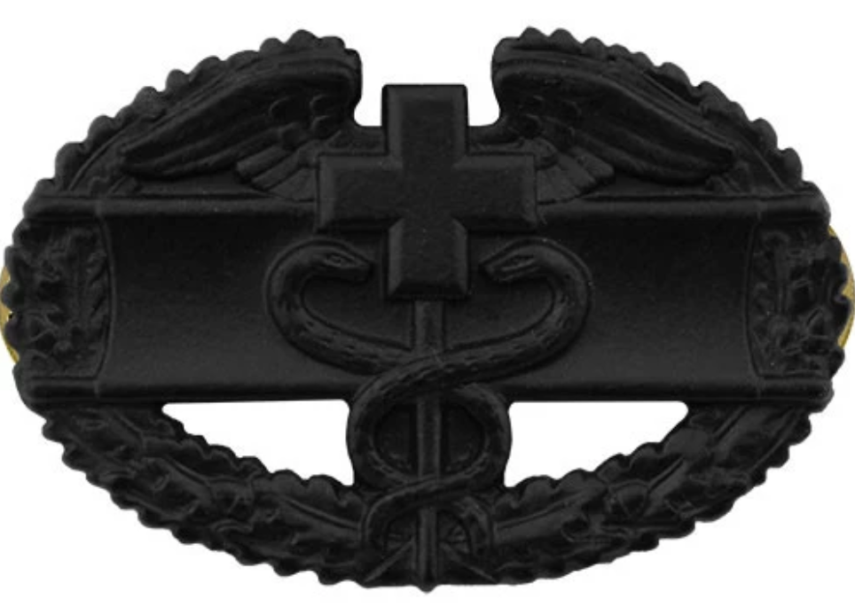 Army Combat Medical Badges 1st Award (Black Subdued) CMB Military Depot