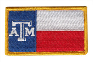Texas State Flag Patch, A&M, Hook & Loop Back - Full Color Texas State Flag Patch, A&M, Hook & Loop Back - Full Color