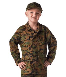  Rothco Kid's Woodland Digital Camo BDU Shirt