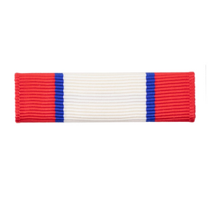 Official U.S. Army Distinguished Service Medal ribbon unit for uniform wear or display. High-quality military award ribbon, ready for mounting.