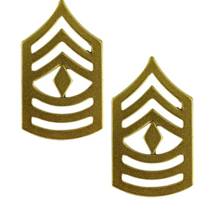Marine Corps Chevron: First Sergeant Pin on Rank - Satin Gold Marine Corps Chevron: First Sergeant Pin on Rank - Satin Gold